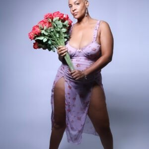 Rose Reverie – Slit Gown